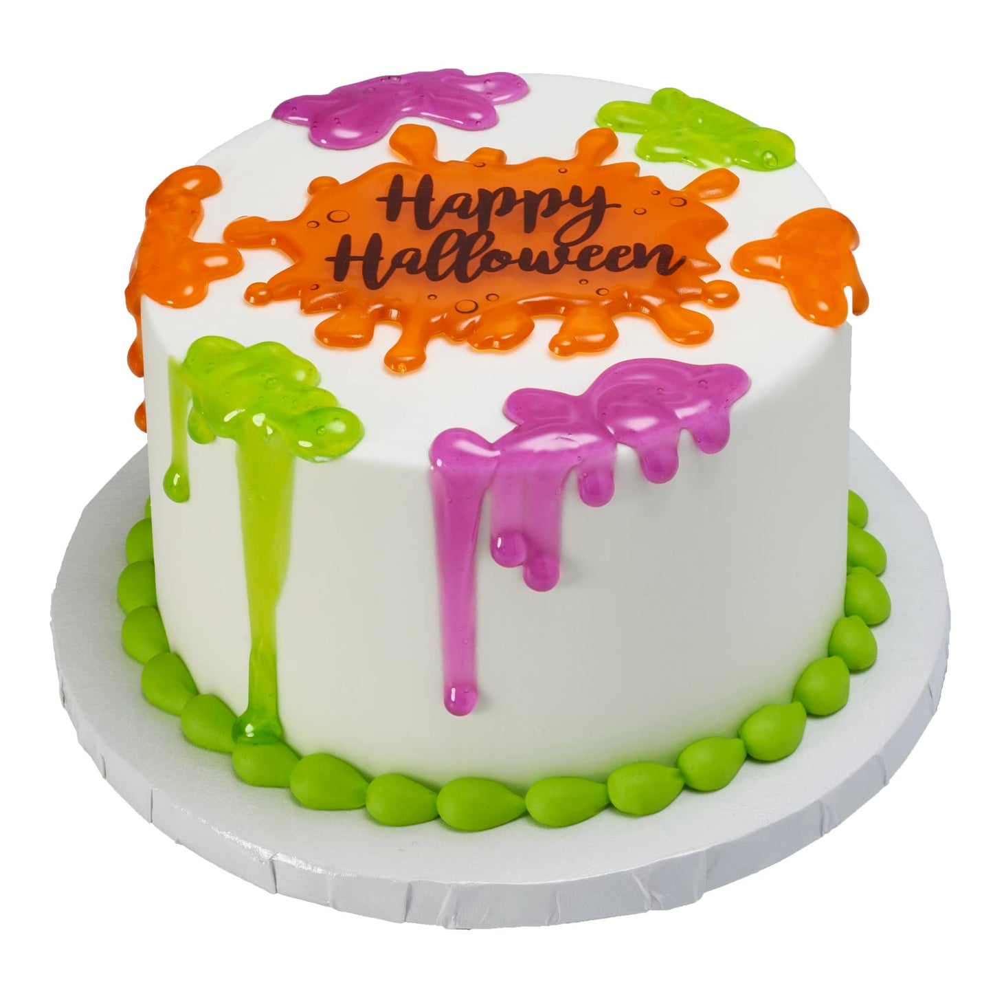 DecoPac Halloween Slime Sayings Cake Decorations, 12 Pack, Food Safe, Purple, Green, Orange, Model 22841