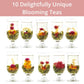 Blooming Tea Flowers Gift Set, 10 Unique Varieties Flowering Tea Balls, Individual Packing Handmade Blooming Balls For Anniversa