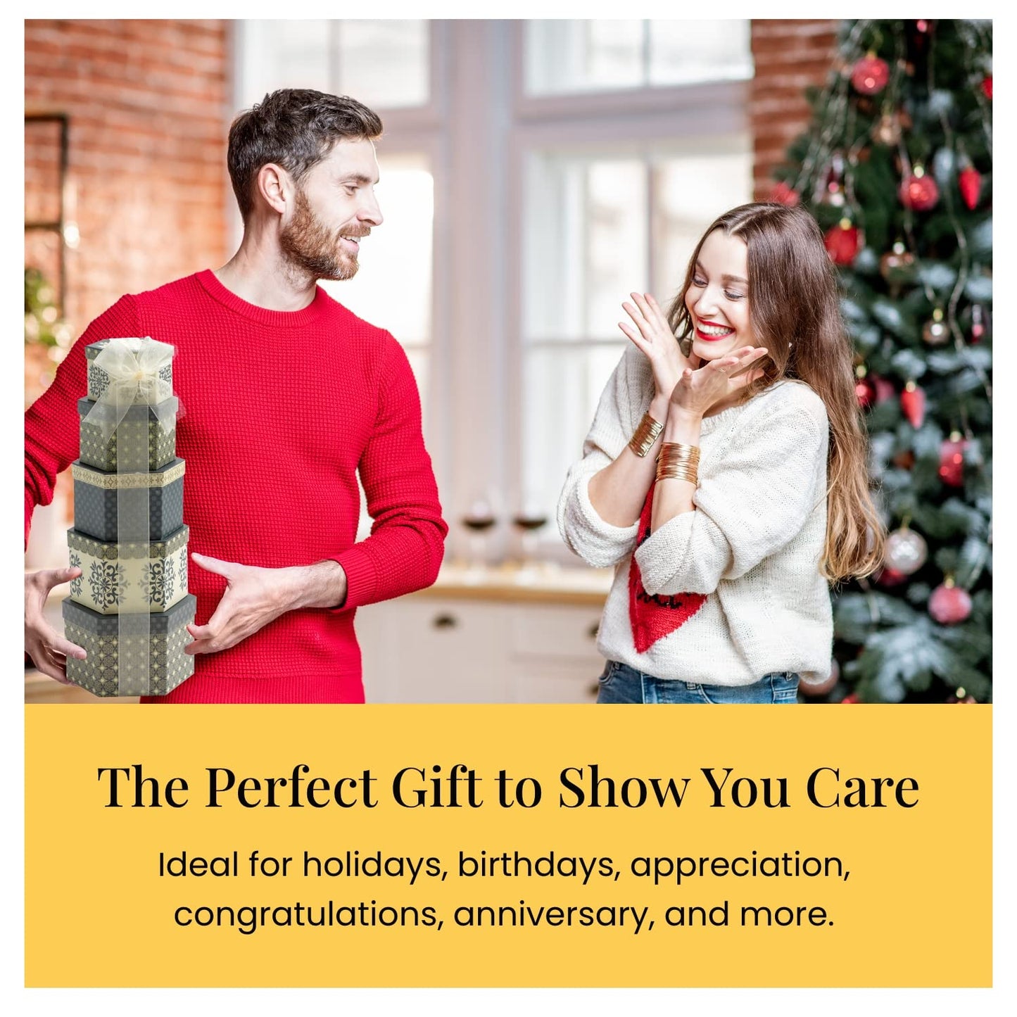 Gourmet Food Gift Basket Tower Snack Gifts For Women, Men, Families, College – Delivery For Holidays, Appreciation, Thank You, Congratulations, Corporate, Get Well Soon Care Package