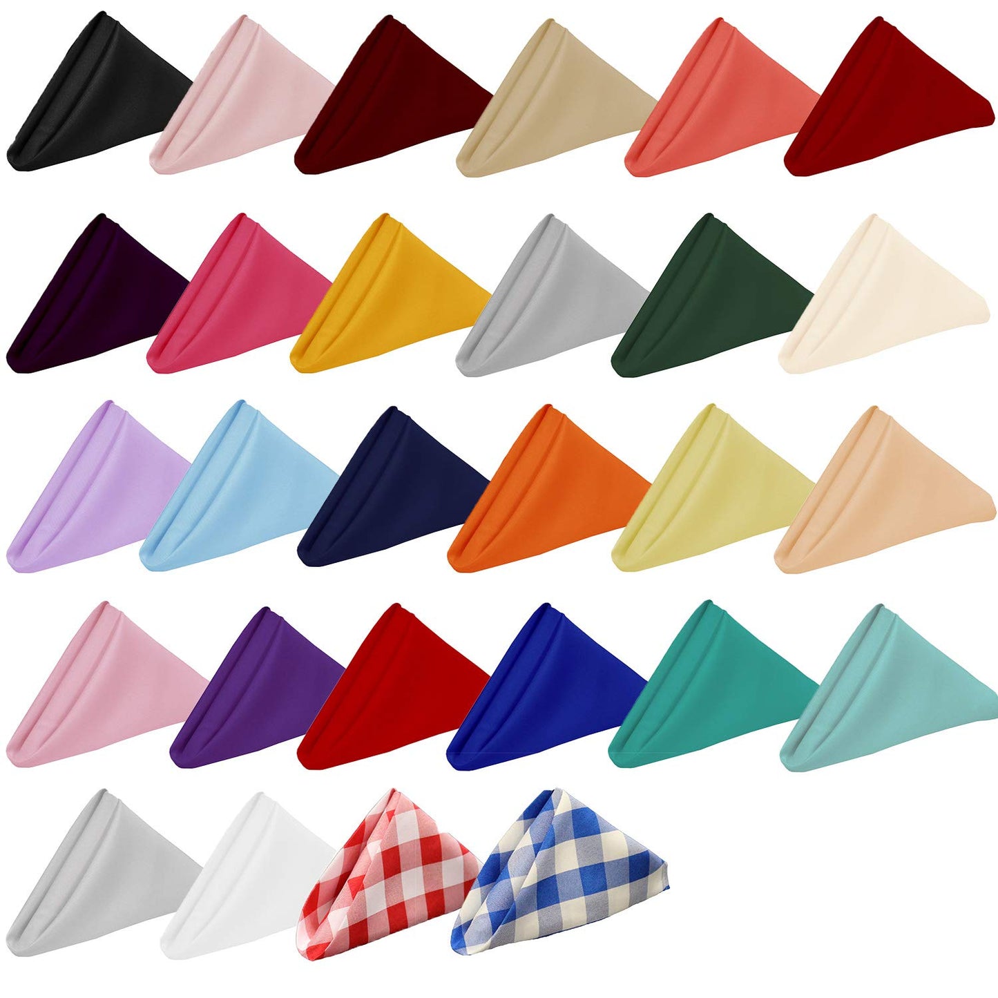 Your Chair Covers - 20 Inch Square Premium Polyester Cloth Napkins Oversized, Double Folded And Hemmed Table Napkins For Restaur