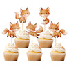 Ercadio 25 Pack Fox Cupcake Toppers Cute Fox Cupcake Picks Animal Cupcake Picks Fox Birthday Cupcake Decorations for Baby Shower