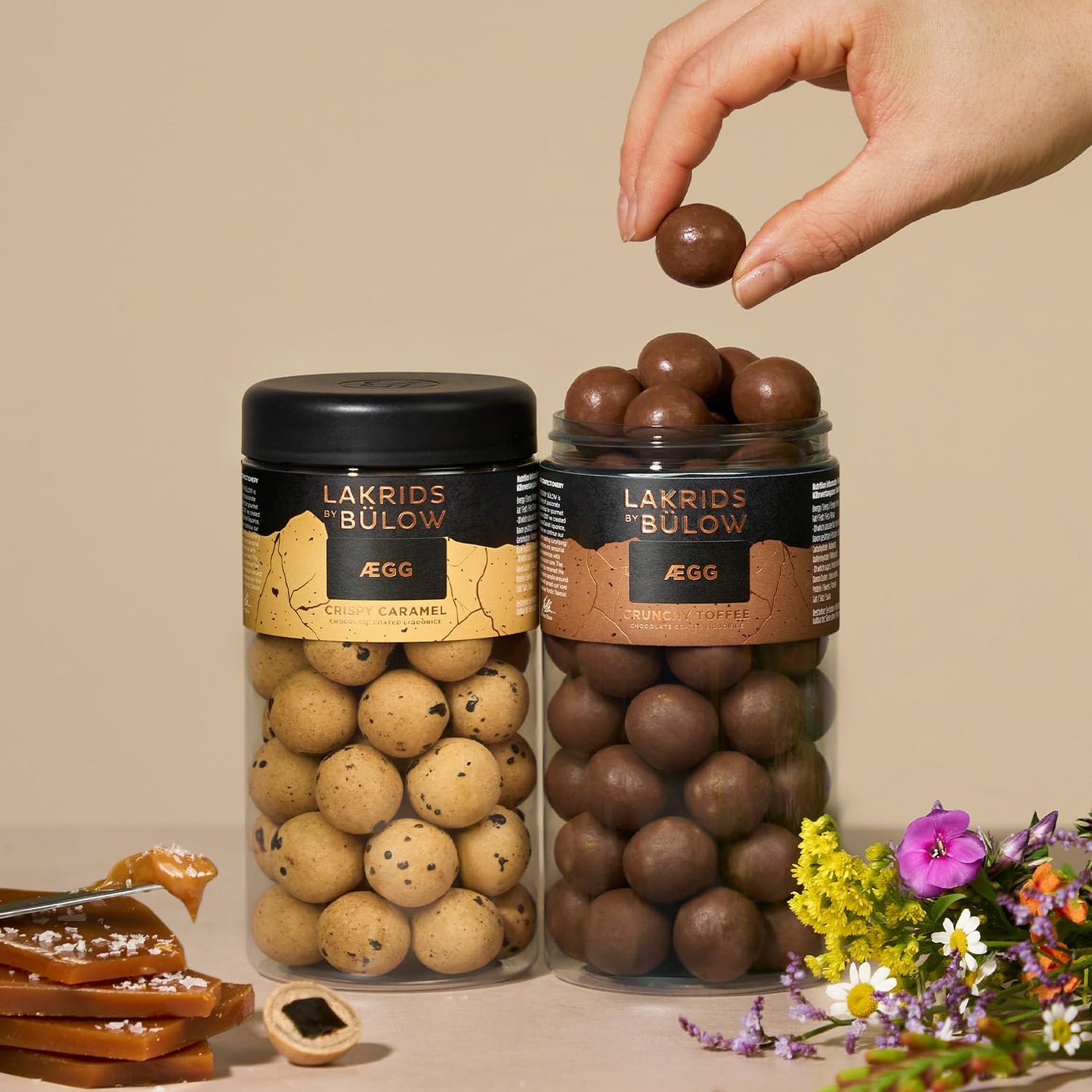 Lakrids By Blow - Crunchy Toffee - 10.4 Oz - Black Gourmet Licorice Covered In Milk Chocolate, Caramel And Cream - Authentic Sca
