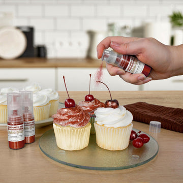 Tinker Dust - Burgundy Red (4G 1X Mini Pump) Edible Glitter For Desserts, Beverages, Cupcakes, Cake Pops And Cookies By Bakell