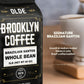 BROOKLYN COFFEE Whole Bean, Brazilian Santos Medium Roast (5lb) American, Breakfast, Classic - Fresh Bulk Coffee Beans Roasted W