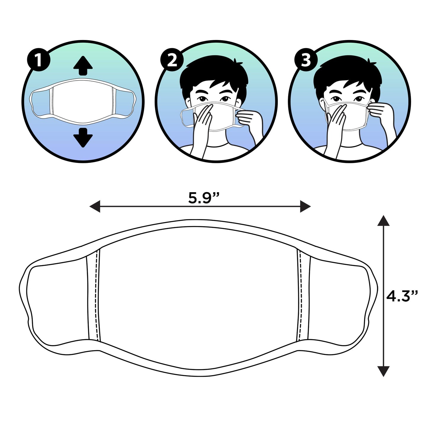 Abg Accessories Boys' 3-Pack Fashionable Protection, Reusable Fabric Face Age 3-7 Masks For Kids, Cat Design, 3 Count (Pack Of 1