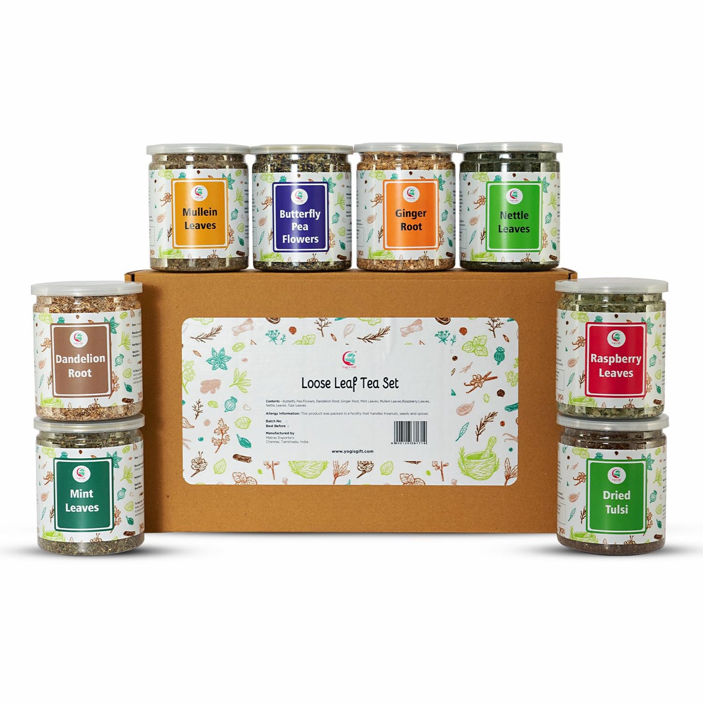 Loose Leaf Tea Set | Upto 450 Servings | Set Of 8 Teas For Wellness And Flavor Enthusiasts | Experience Blissful Infusion & Refr