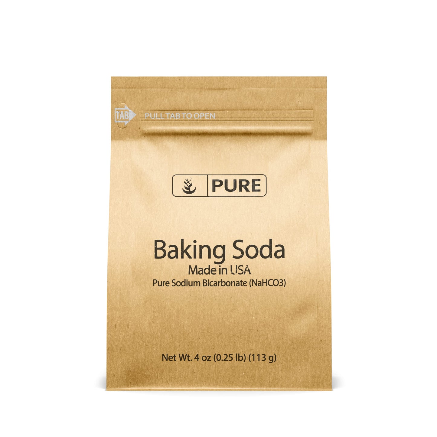 Pure Original Ingredients Sodium Bicarbonate (Baking Soda) (4 Oz) Always Pure, No Fillers Or Additives, Eco-Friendly Packaging