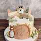 Forest Woodland Animal Cake Toppers Fox Bear Deer Flower Cake Decorations For Oh Baby Woodland Themed Birthday Party (Leaves)
