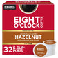 Eight OClock Coffee Hazelnut K-Cup Pods, Medium Roast, 32 Count, White, Model 011141106346-VC