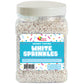 White Sprinkles - 1.6 Pounds - White Holiday Jimmies For Baking - White Sprinkles For Cake Decorating, Cupcakes, Cookies, Ice Cream - White Bridal Sprinkles