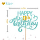Sky Blue Glitter Happy 11Th Birthday Cake Topper, Eleven Years Old Birthday Party Cake Decor, Gold Number 11 Birthday Party Supp