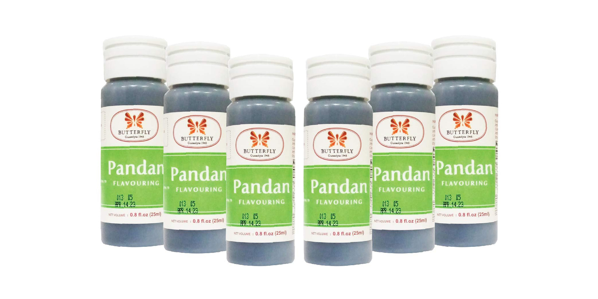 Butterfly Flavoring Extract Paste, 25 Ml (Pandan, Pack Of 6)