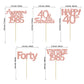 Gyufise 30Pcs Rose Gold 40Th Birthday Cupcake Toppers Glitter Cheers To 40 Fabulous Forty Vintage 1983 Cupcake Picks 40Th Birthd
