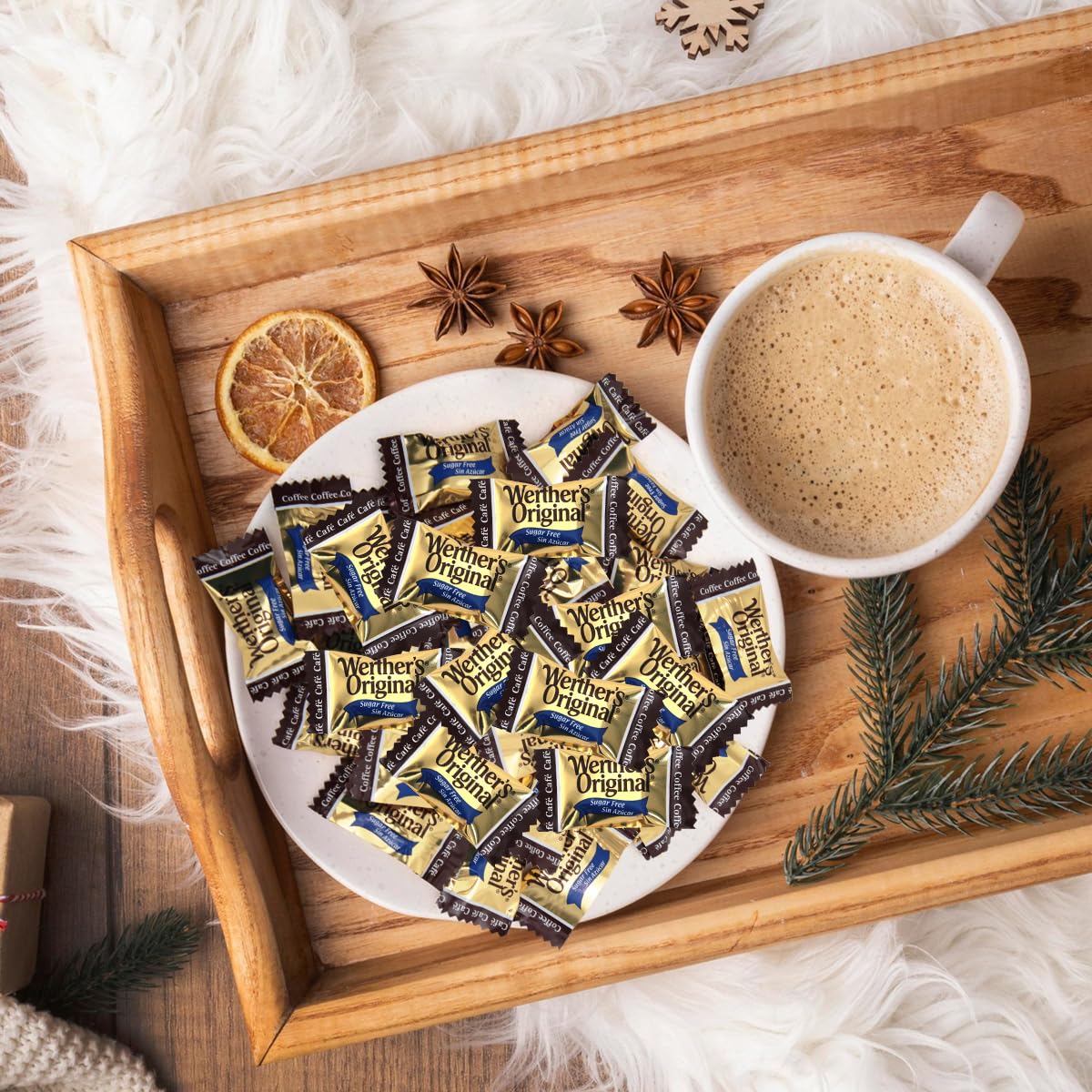 Werther'S Original Hard Sugar Free Coffee Caramel Candy, Individually Wrapped Healthy Sweet Coffee Caramel Bites For Guilt-Free