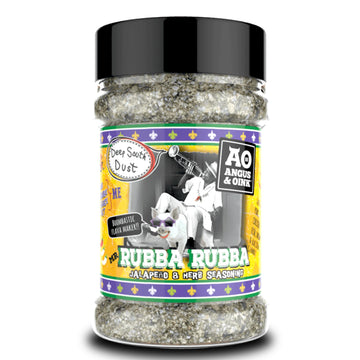 Angus & Oink | Rubba Rubba Jalapeno & Herb Seasoning | Authentic Creole and Cajun Flavours | Perfect for Shrimp, Pork, Fish, & C