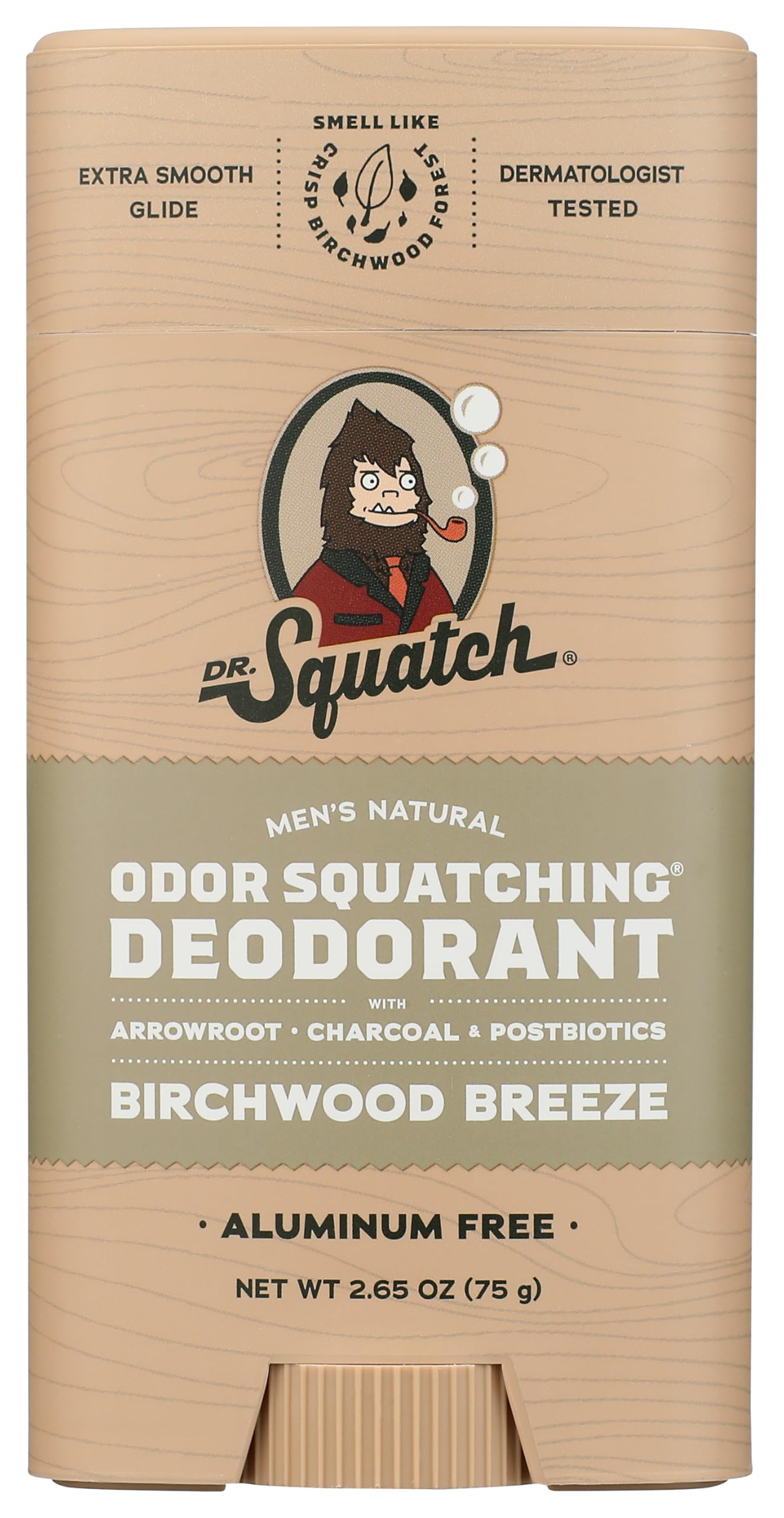 Dr. Squatch Birchwood Breeze Deodorant, 2.65 oz, Glide-on, Pack of 1445