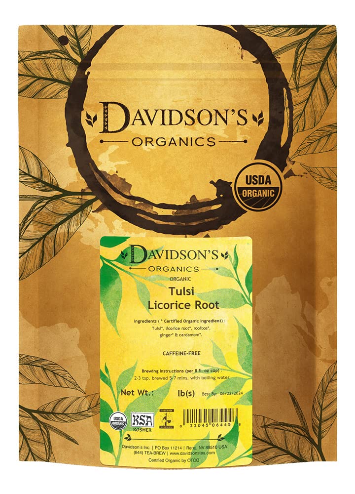 Davidsons Organics, Tulsi Licorice Root, Loose Leaf Tea, 16-Ounce Bag