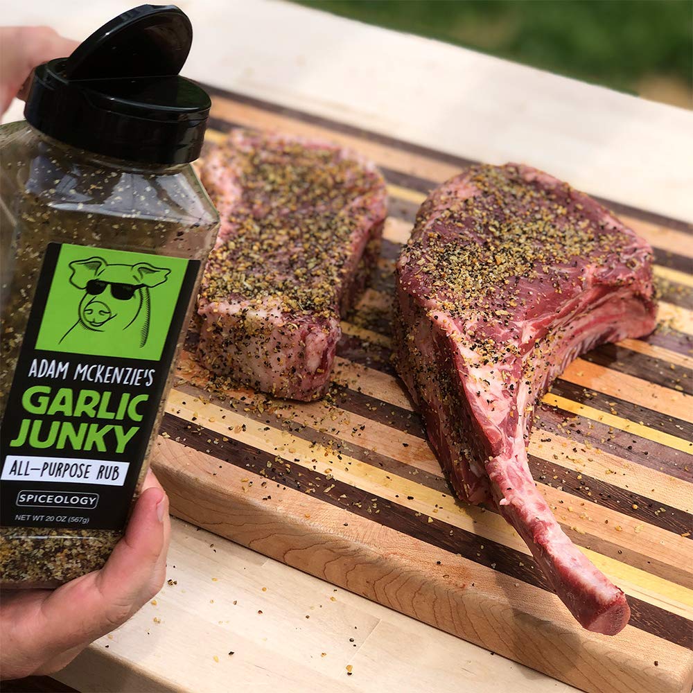 Spiceology & Adam McKenzie - Garlic Junkie - All-Purpose Seasoning, BBQ Rubs and Spice Blends - Use On: Beef Brisket, Corned Bee