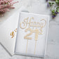 Lingteer Happy 21St Birthday Gold Rhinestone Cake Topper - Cheers To 21St Birthday 21 Years Old Party Cake Centerpieces Topper D