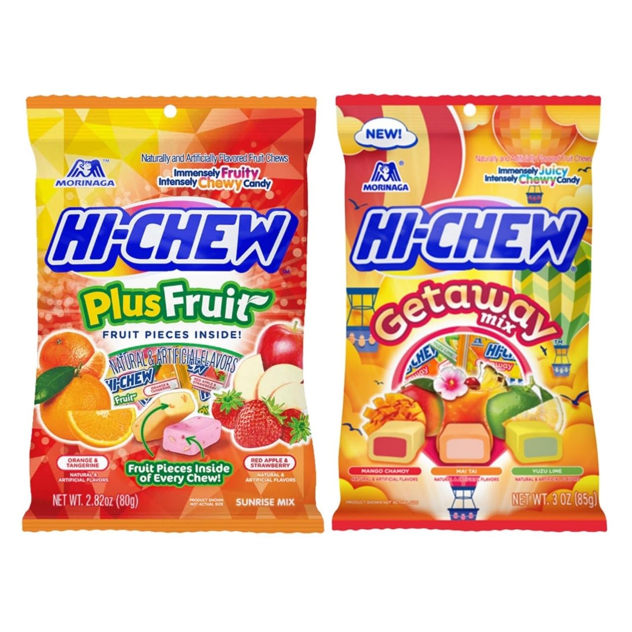 Endless Savings Hi Chew Candy Variety Mix – Pack of 2 Bags, Includes Getaway & Plus Fruit Flavors, Individually Wrapped for Sharing
