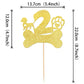 1 Pcs 2Nd Birthday Cake Topper With Gold Glitter Dog Paw Two Years Old Birthday Puppy Dog Bone Cake Pick For Let'S Pawty Baby Sh