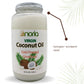 Noria Cold Pressed Virgin Coconut Oil, Unrefined, 32 Fl oz Glass Jar - Natural Health & Beauty Essential
