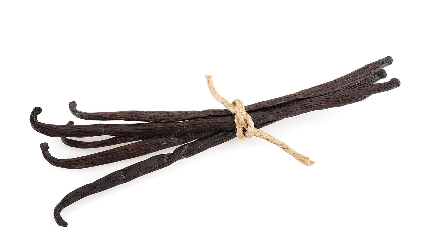 5 Organic Madagascar Vanilla Beans. Whole Grade A Vanilla Pods for Vanilla Extract and Baking
