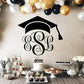 YCTHUNFISH Graduation Cupcake Toppers, 25 Pack, Glitter, Silver, Paper, 2025 Theme Party Decorations