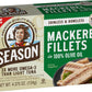 Season Mackerel In Olive Oil - Skinless & Boneless, Wild Caught, Keto Snacks, Canned Mackerel Fillets, Full Of Vitamins, Low In Mercury, Kosher, Non-Gmo, 20G Of Protein - 4.37 Oz, 12-Pack