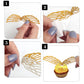 50Pcs Golden Snitch Wings Chocolate Decoration, Coldairsoap Happy Easte Cupcake Toppers Party Chocolate Wings Decor With 50Pcs G