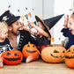 Halloween Candy Pumpkin Bucket Gift (50Ct) Snacks Box Basket Candies Kids Children Mature-Themeds Cookies Food Variety Pack Bundle Mixed Bulk Sampler Girls Boys Guys Men Women Boyfriend Girlfriend College Student