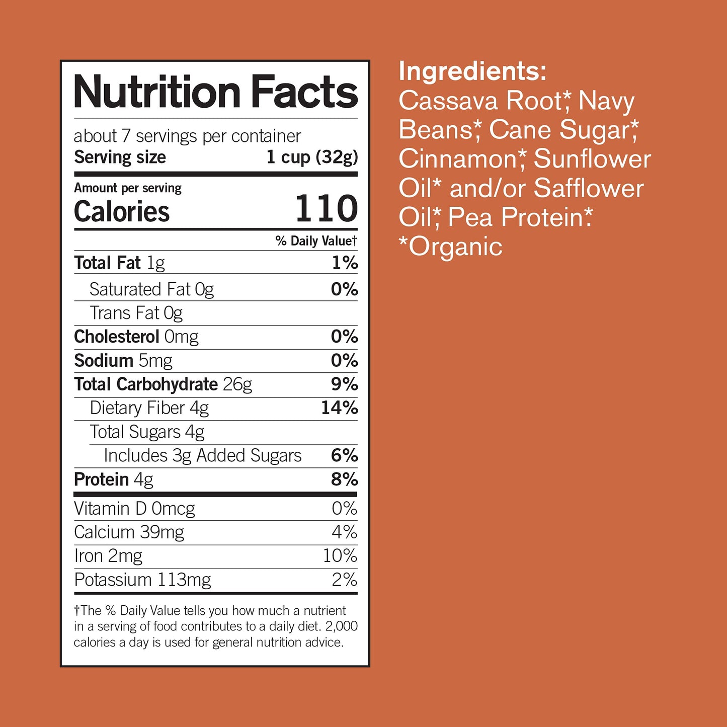 Forager Project Grain & Gluten-Free Vegan Breakfast Cereal  Dairy-Free Organic Low Sugar Plant-Based Protein  7.5Oz - Cinnamon