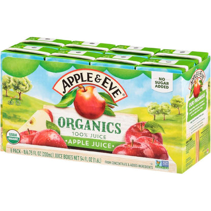 Apple & Eve Organics Apple Juice, 6.75 Fluid-oz, 40 Count