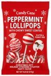 Candy Cane Peppermint Lollipop with Chewy Sweet Center - Gluten & Peanut Free - Christmas Gift Holiday Stocking Stuffer Party Fa