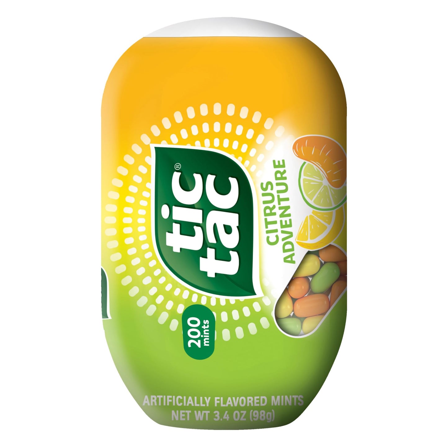 Tic Tac Citrus Adventure Mints, Bulk 8 Pack, Mints On The Go, Bottle Pack, 3.4 Oz Each