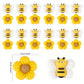 Gyufise 24Pcs Bumble Bee Cupcake Toppers Oh Babee Flower Cupcake Picks Babyshower Cake Decorations For Bee Theme Baby Shower Kid