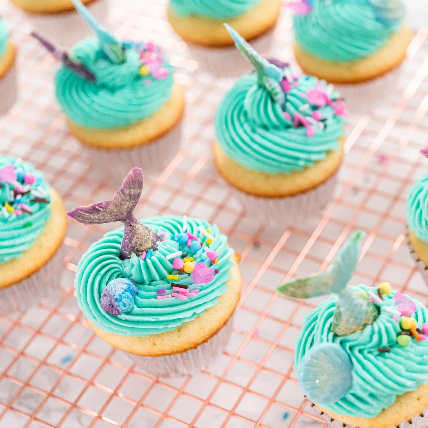 Twisweet Mermaid Sprinkles, Edible Pearl Stars for Cake Decorating, Ocean Theme, 130g, Perfect for Cupcakes and Cookies