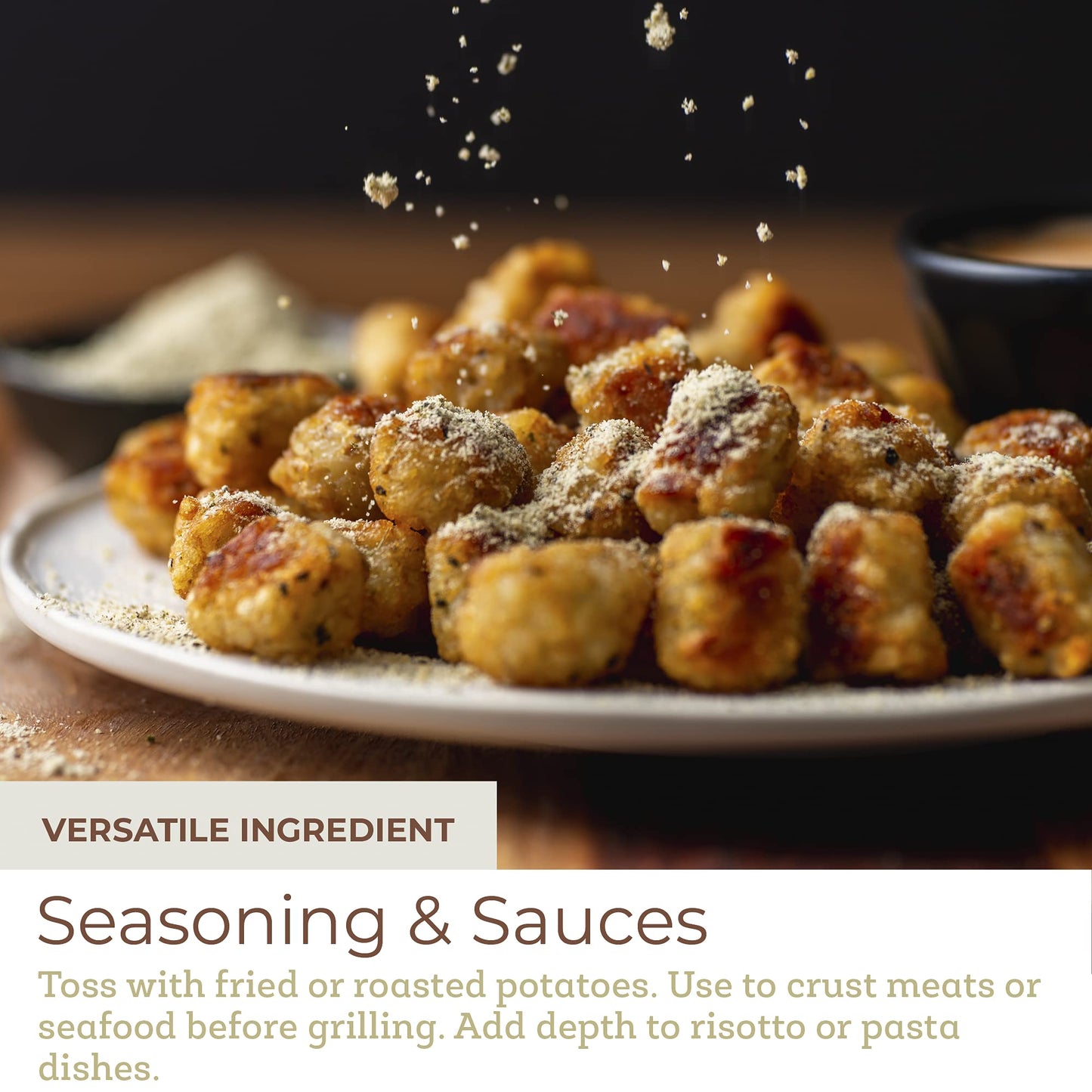 Fresh & Wild Truffle Parmesan Black Garlic Seasoning, 4 oz, Umami Flavor Enhancer for Fries, Potatoes, Popcorn