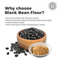 Pride Of India- Black Bean Flour 1 Lbs (454 Gm) Rich Earthy Taste Freshly Milled In Small Batches | Ideal For Cakes Gravies Noodles Smoothies Custard | Vegan, Gluten-Free