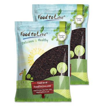 Food to Live Black Quinoa, 20 Pounds - Whole Grain, Raw, Vegan, Sirtfood, Bulk. Easy to Cook. Good Source of Fiber, Plant-Based 