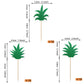 Rssta i Pineapple Cupcake Toppers - 30 Pack, Glitter Design 12, Card Stock, Food Grade Sticks for Hawaiian Luau Parties