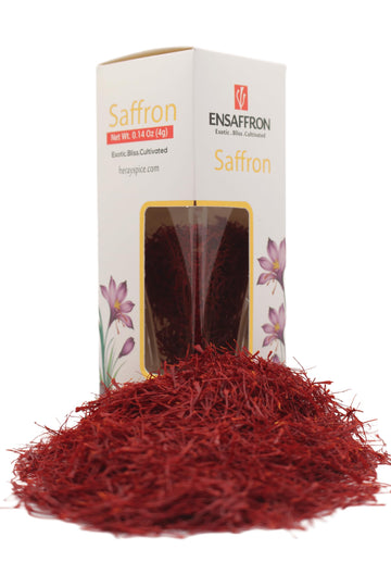 EnSaffron - 1 Gram Natural Premium Thick All Red Saffron Threads, Sunlight Processed Organic Saffron Grade A+ Super Negin Non-GM