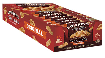 Lowrey'S Bacon Curls Microwave Pork Rinds (Chicharrones), Original, 1.75 Ounce (Pack Of 18)