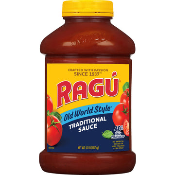 Ragu Old World Style Traditional Sauce, Made with Olive Oil, Perfect for Italian Style Meals at Home, 66 OZ