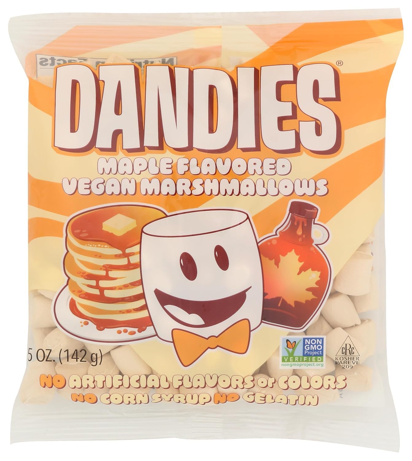 Dandies Maple Vegan Marshmallows  No Artificial Flavorings  Food Dyes  Corn Syrup  Or Gelatin  Perfect For Hot Chocolate  Desserts  Or Snacking (5Oz)