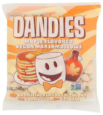 Dandies Maple Vegan Marshmallows  No Artificial Flavorings  Food Dyes  Corn Syrup  Or Gelatin  Perfect For Hot Chocolate  Desserts  Or Snacking (5Oz)