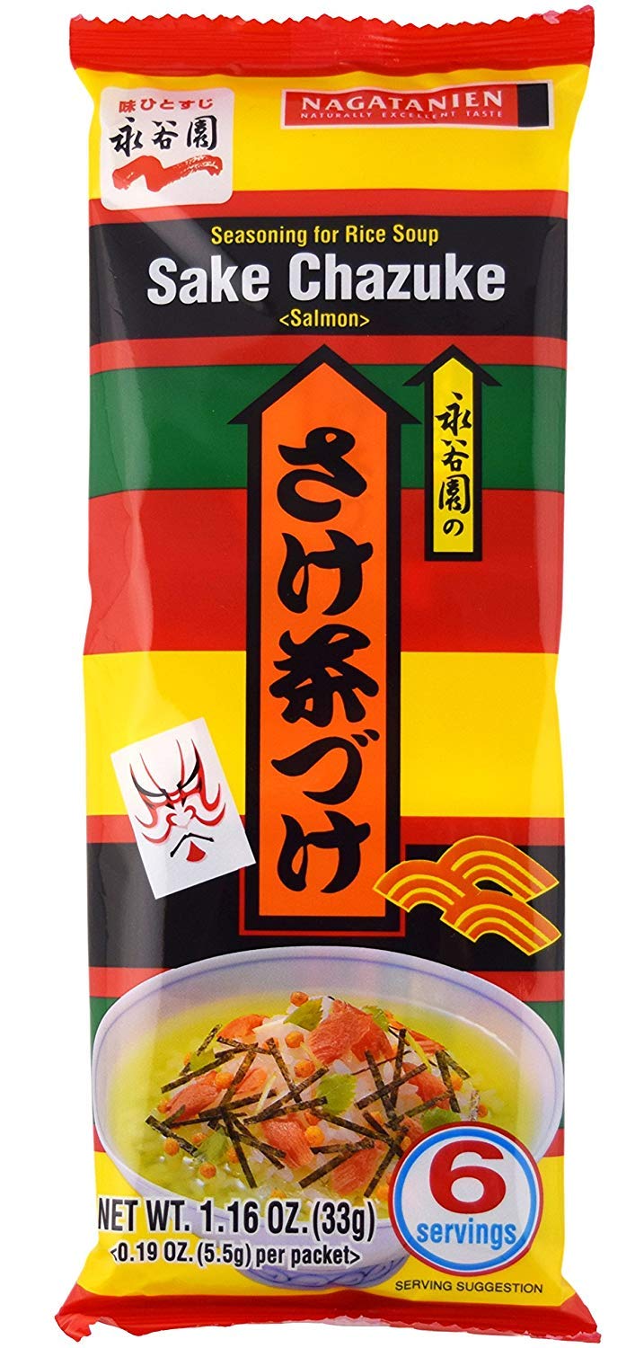 Nagatanien spirit-inspired flavor Chazuke Rice Soup Seasoning Salmon Flavor - 1.16oz (Pack of 3)