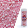 Edible Pink Sugar Pearls Sprinkles Candy Mix Size Pearls Cake Decorations Cupcake Toppers Cookie Decorating Perfect for Wedding 