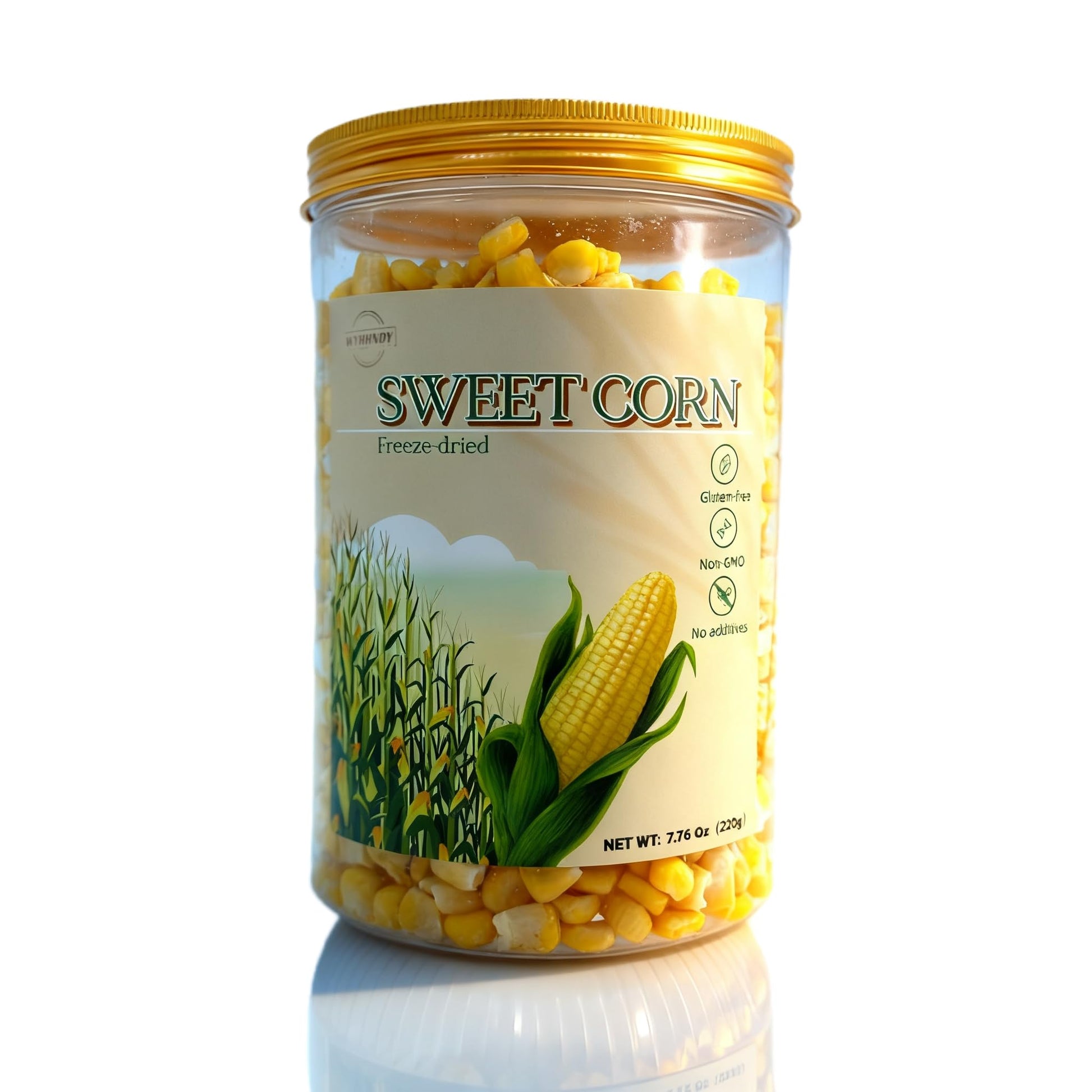 Freeze-dried sweet corn, 7.76 oz (220 g) - Gluten-free | Dehydrated corn | Suitable for salads, soups, and desserts | Packaged i