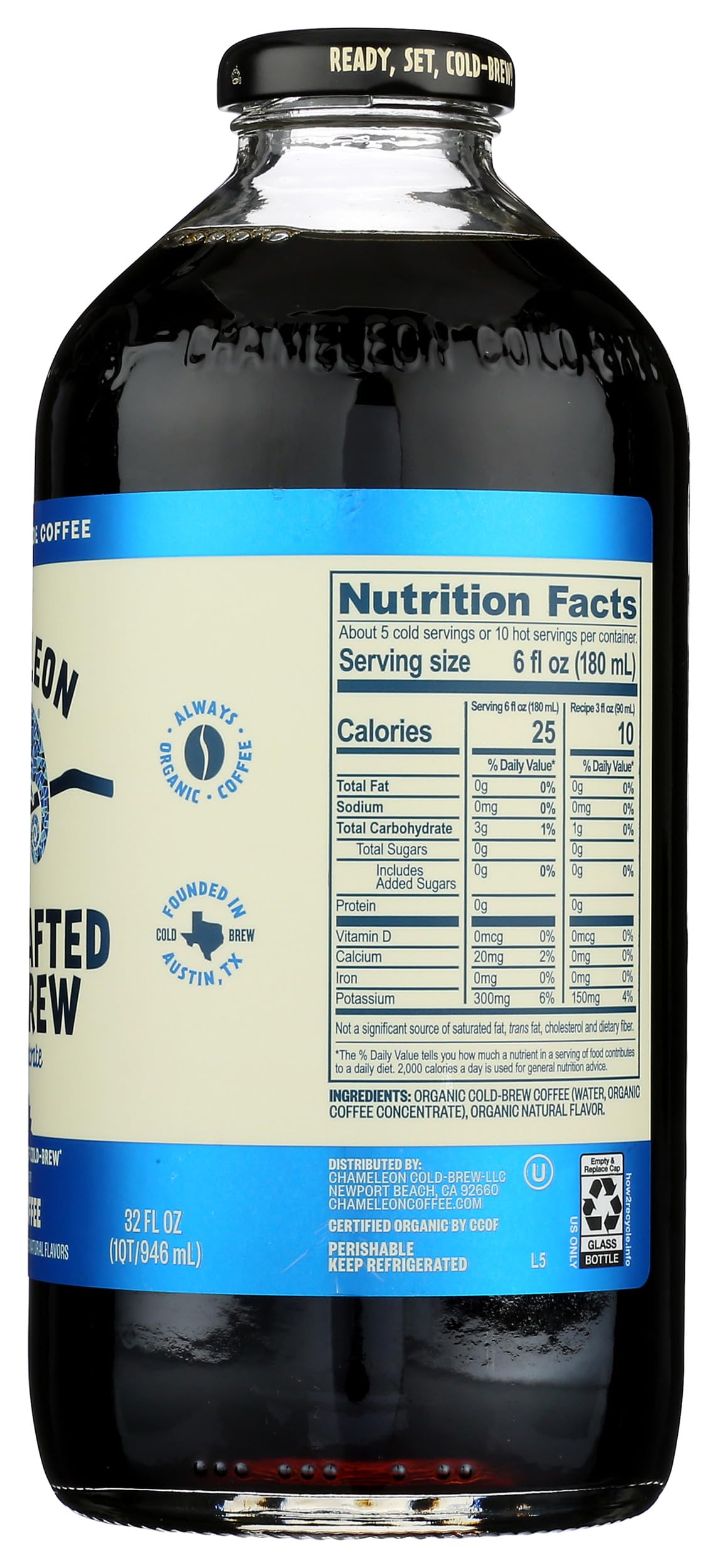 CHAMELEON COLD BREW BEV VNLLA CONCNTRT GLASS 32OZ